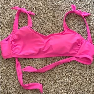 Target bright, bubblegum pink bikini top
